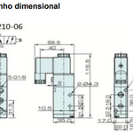 4V210-06 - VALVULA SIMPLES SOLENOIDE 5/2 VIAS 1/8' MOLA