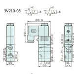 3V210-08 - VALVULA SIMPLES SOLENOIDE 3/2 VIAS 1/4 NF ( NORMAL FECHADA)